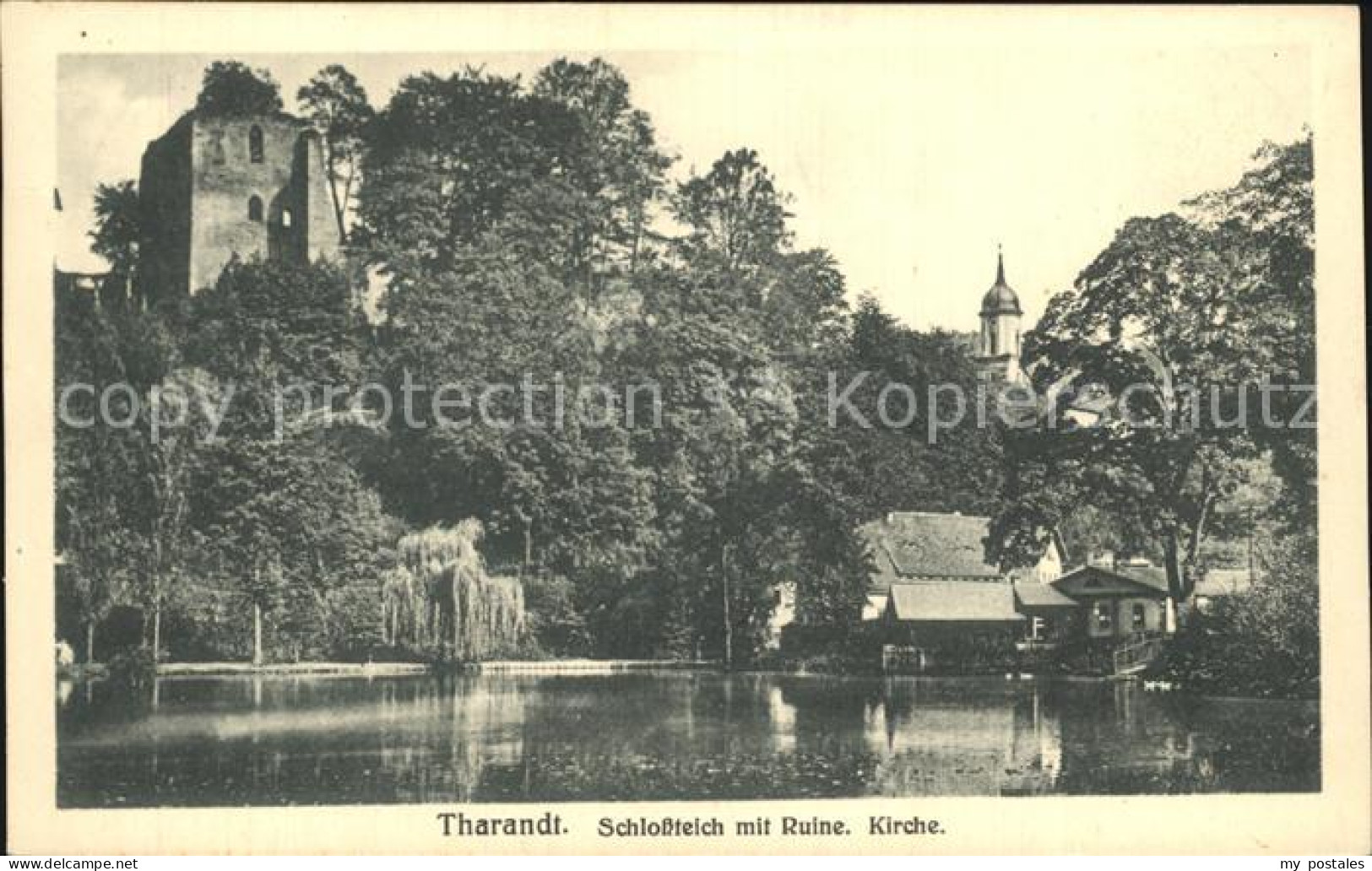 42379884 Tharandt Schlossteich Mit Ruine Kirche Tharandt - Tharandt