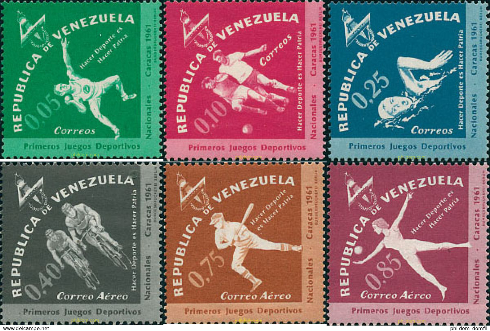 27121 MNH VENEZUELA 1962 1 JUEGOS DEPORTIVOS NACIONALES - Venezuela