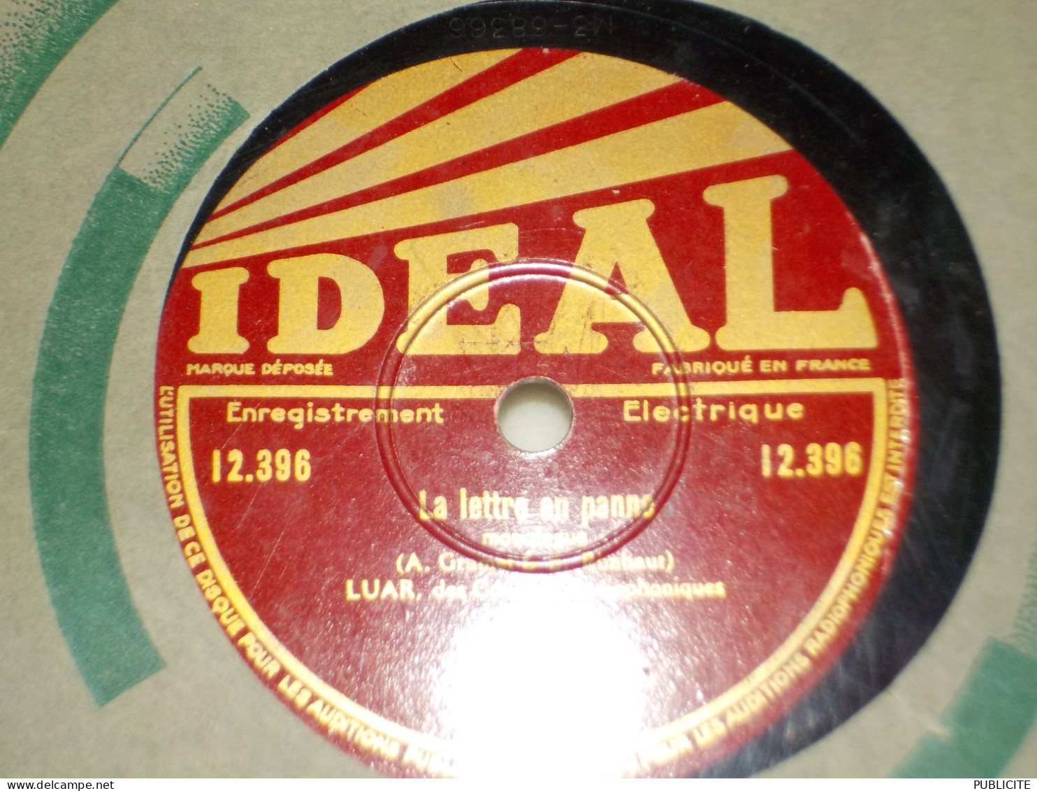 DISQUE 78 TOURS MONOLOGUE  DE LUAR DES CONCERTS RADIOPHONIQUES - 78 Rpm - Gramophone Records