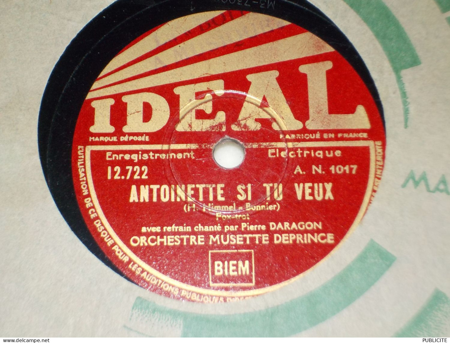 DISQUE 78 TOURS  FOX TROT  DE PIERRE DARAGON ET DEPRINCE 1950 - 78 Rpm - Schellackplatten