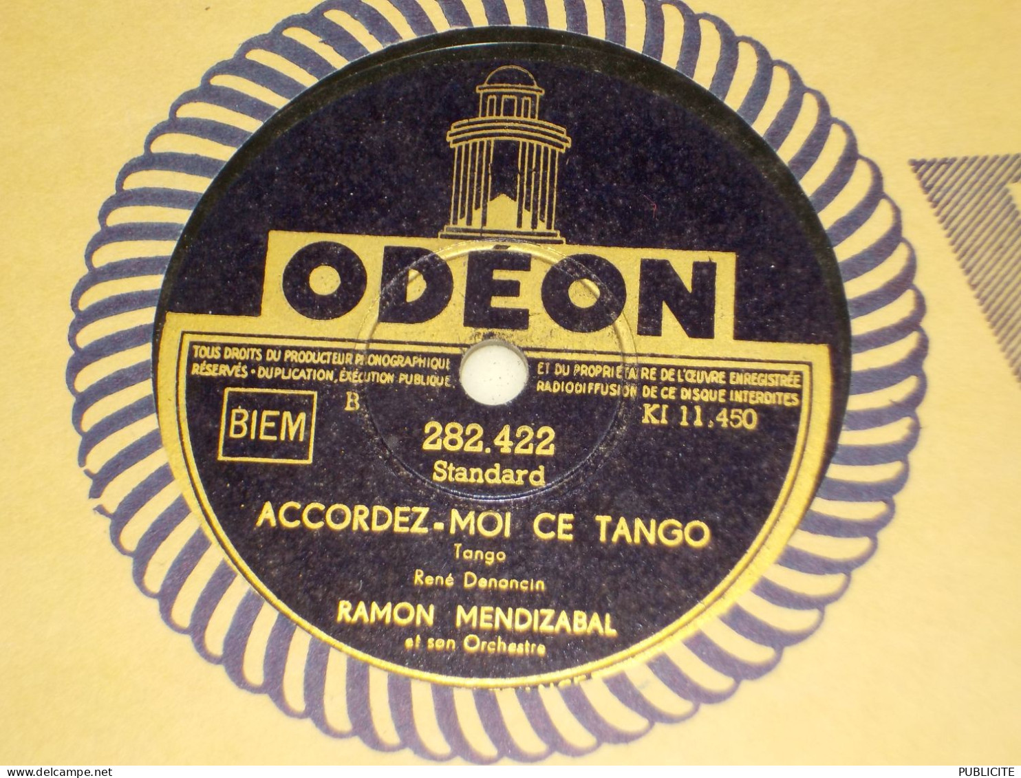 DISQUE 78 TOURS TANGO RAMON MENDIZABAL 1935 - 78 Rpm - Gramophone Records