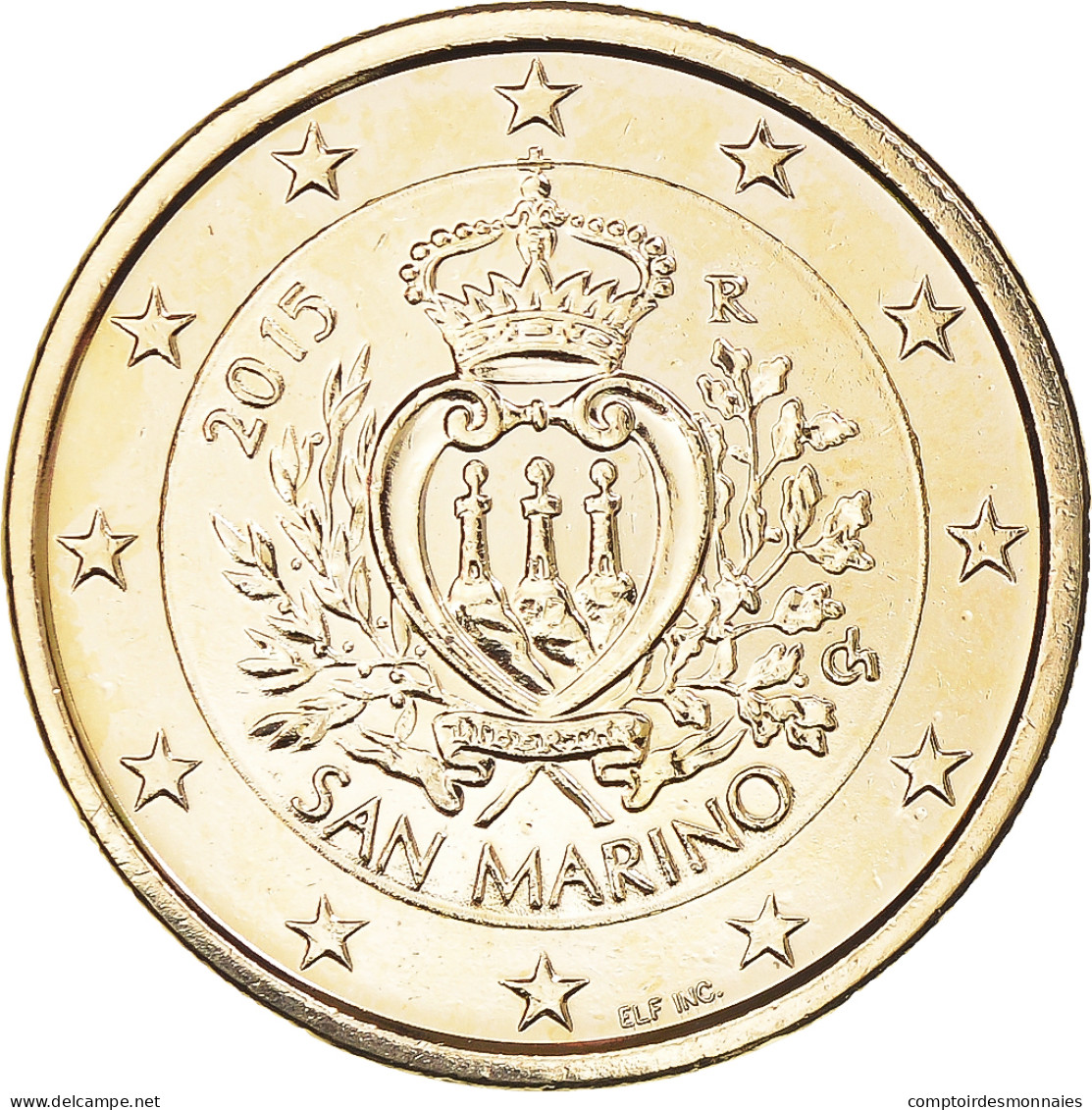 Saint Marin , Euro, 2015, Rome, Golden, SUP, Bimétallique - San Marino