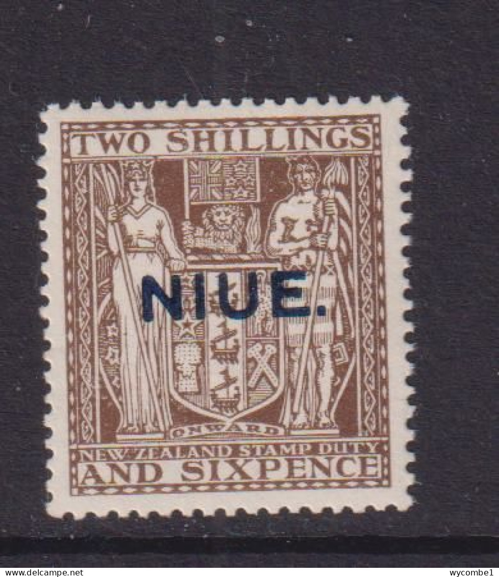 NIUE  - 1941-67 Arms Types Of New Zealand 2s6dt Hinged Mint (b) - Niue