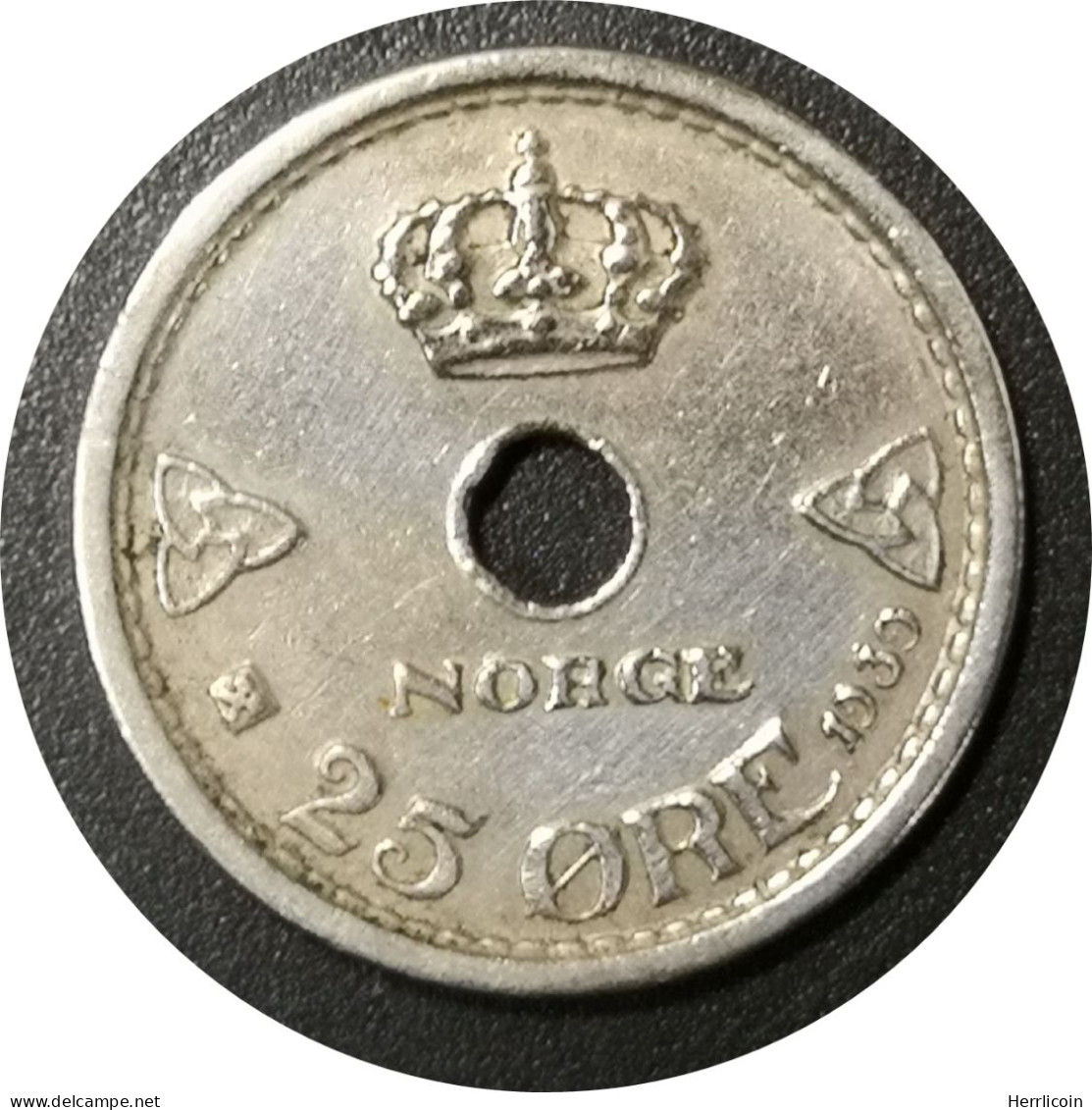 Monnaie Norvège - 1939 - 25 øre - Haakon VII - Norvegia