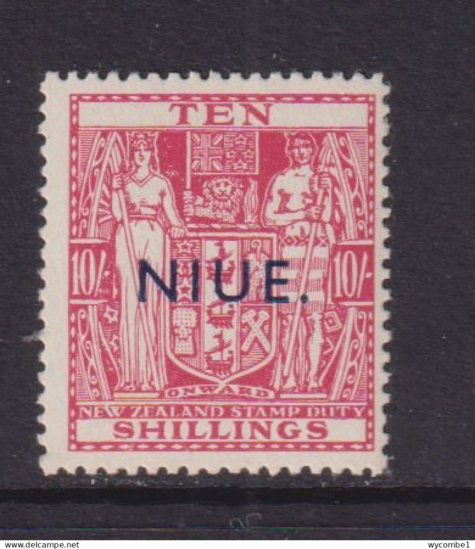 NIUE  - 1941-67 Arms Types Of New Zealand 10s Hinged Mint (b) - Niue