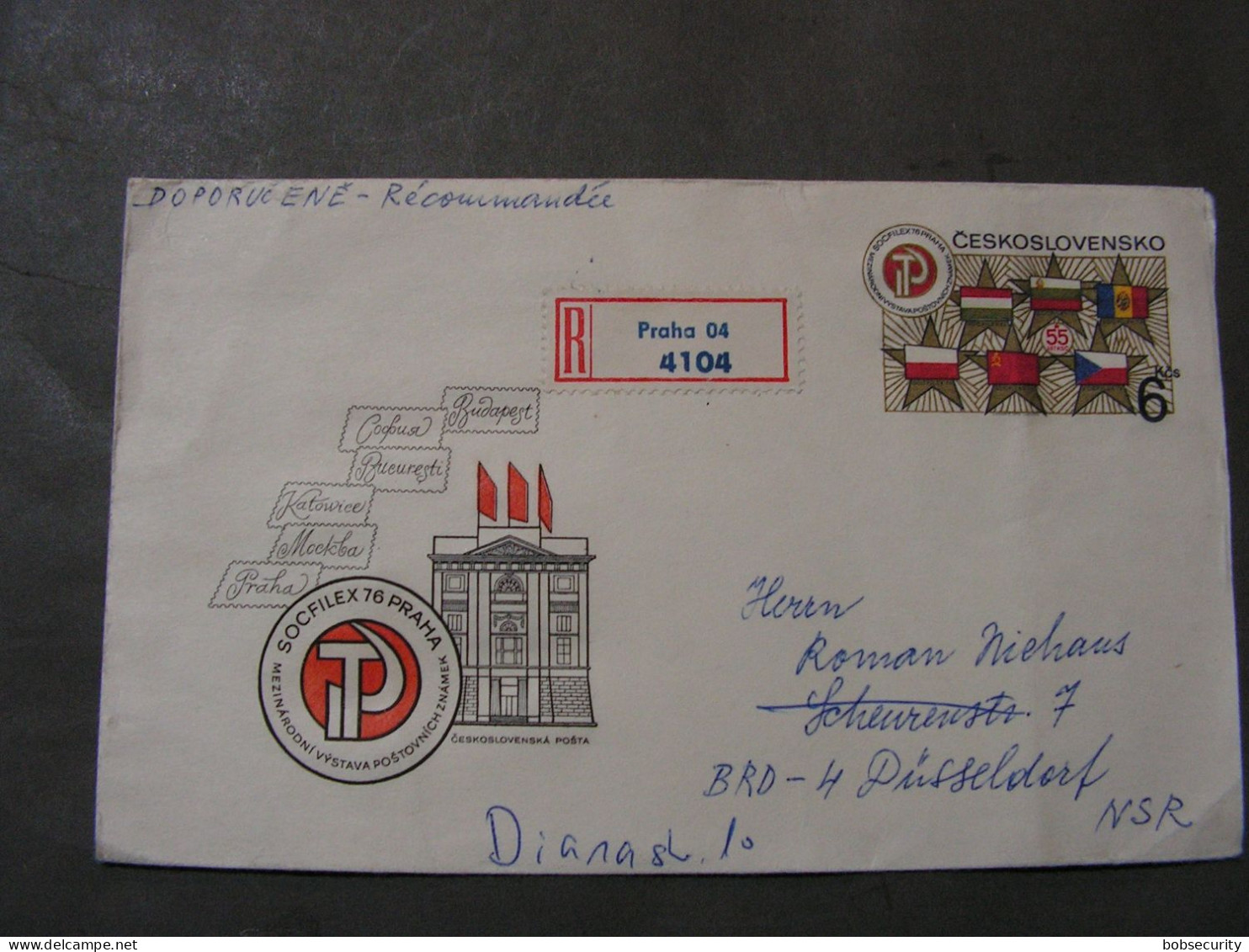 Prag , Cv. To Düsseldorf  1976 Aus Prag  CO849 - Enveloppes