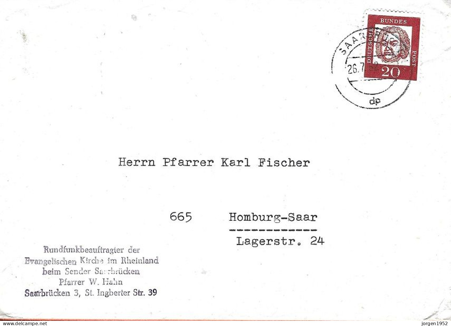 GERMANY #  FROM 1962 Saarbrûcken - Sobres - Usados