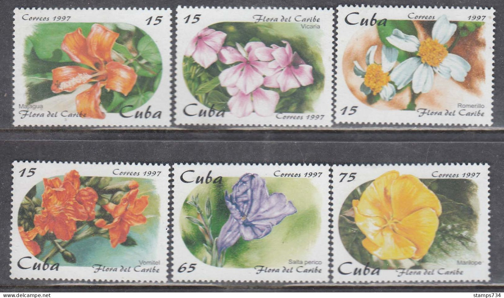 Cuba 1997 - Flora Of The Caribbean, Mi-Nr. 4053/58, MNH** - Unused Stamps