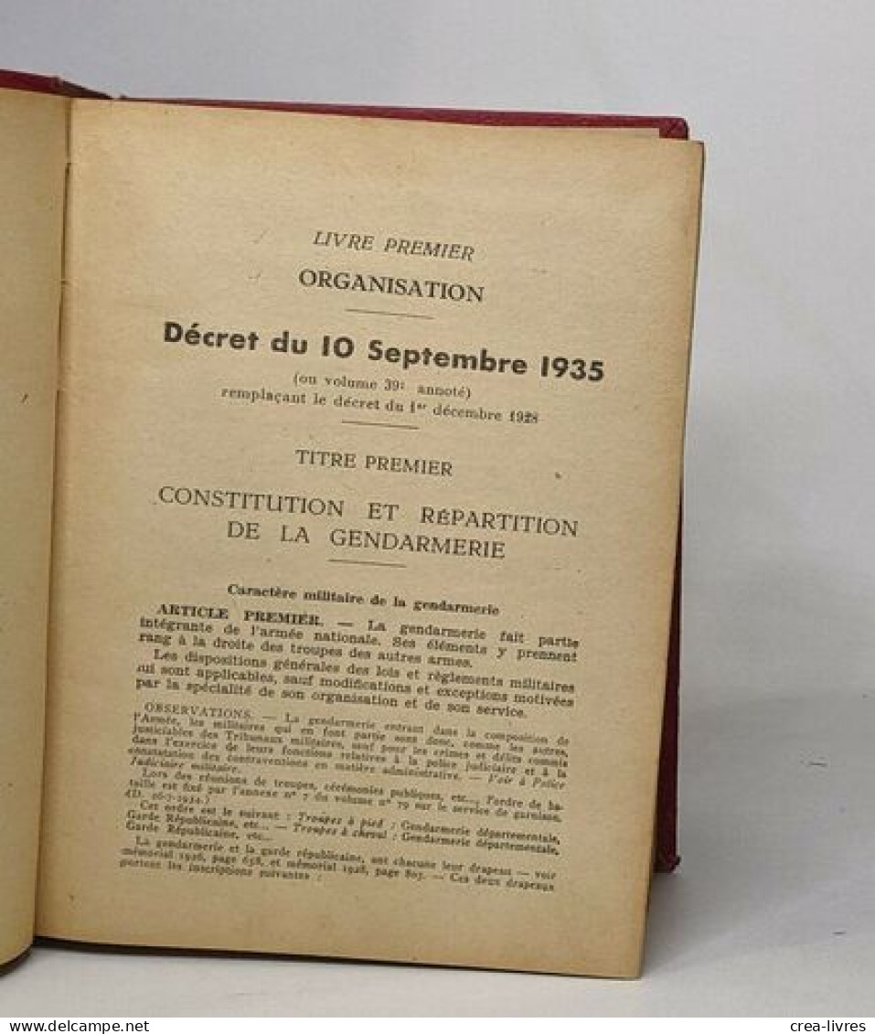 Encyclopédie Des Règlements En Usage Dans La Gendarmerie - Dictionnaires