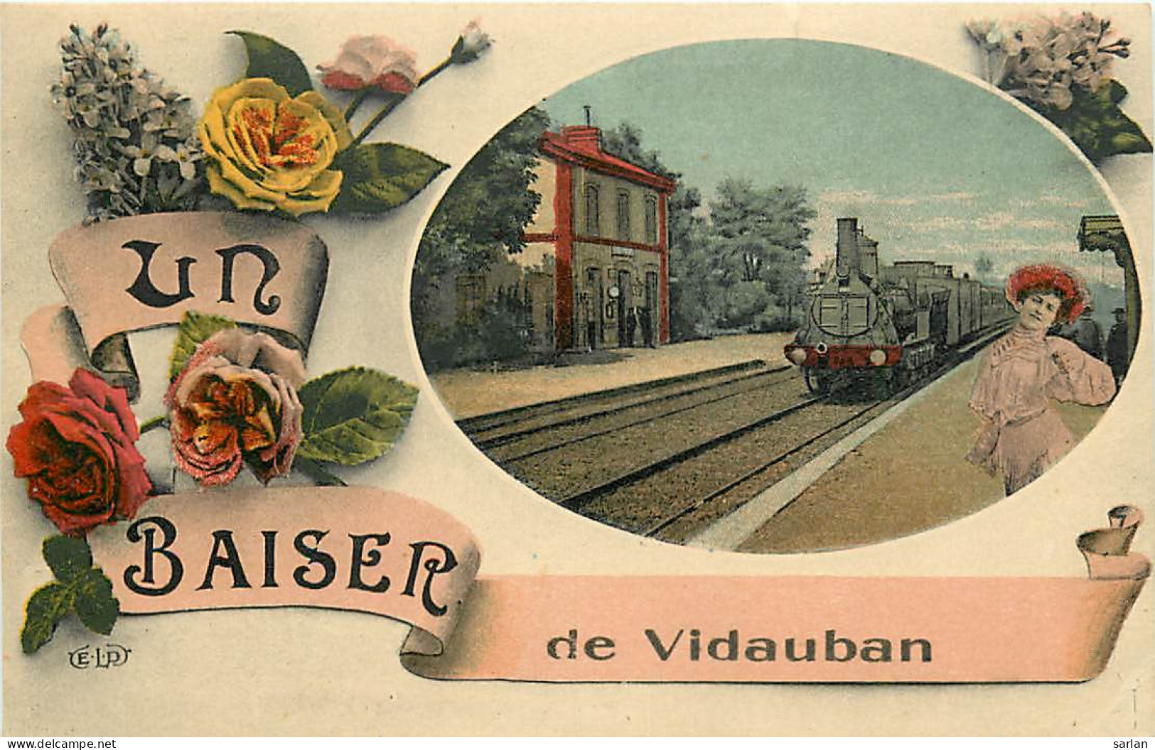 83  , VIDAUBAN , Un Baiser , Gare Train , * 237 52 - Vidauban