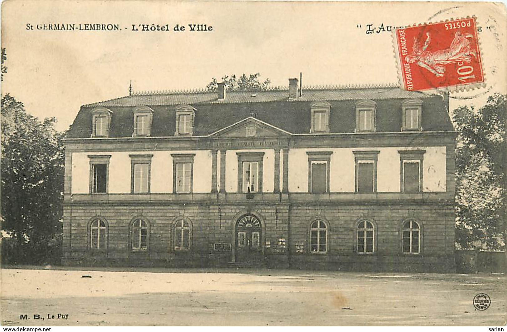63 , ST GERMAIN LEMBRON , Hotel De Ville , * 244 95 - Saint Germain Lembron