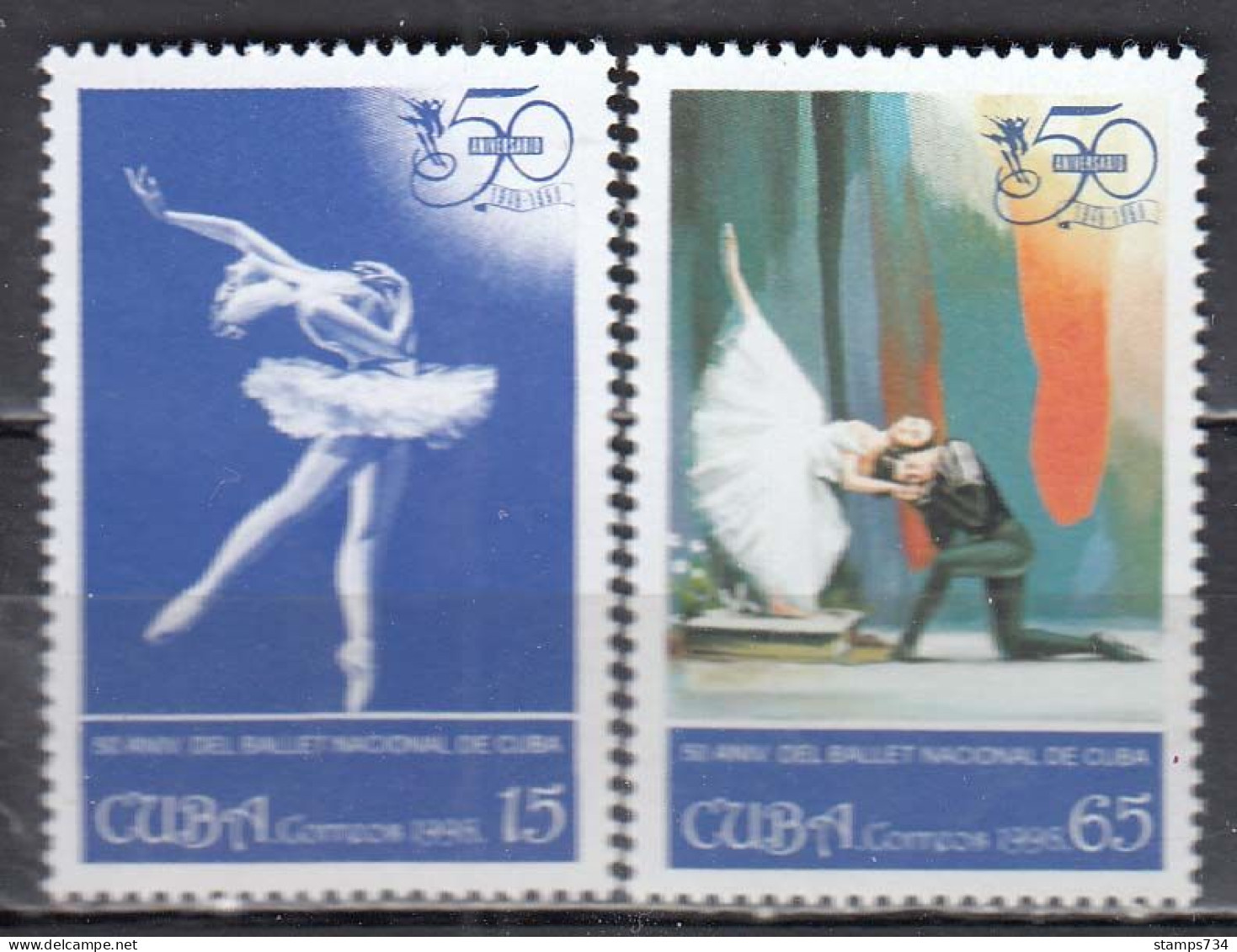 Cuba 1998 - 50 Years Of The Cuban National Ballet, Mi-Nr. 4160/61, MNH** - Unused Stamps