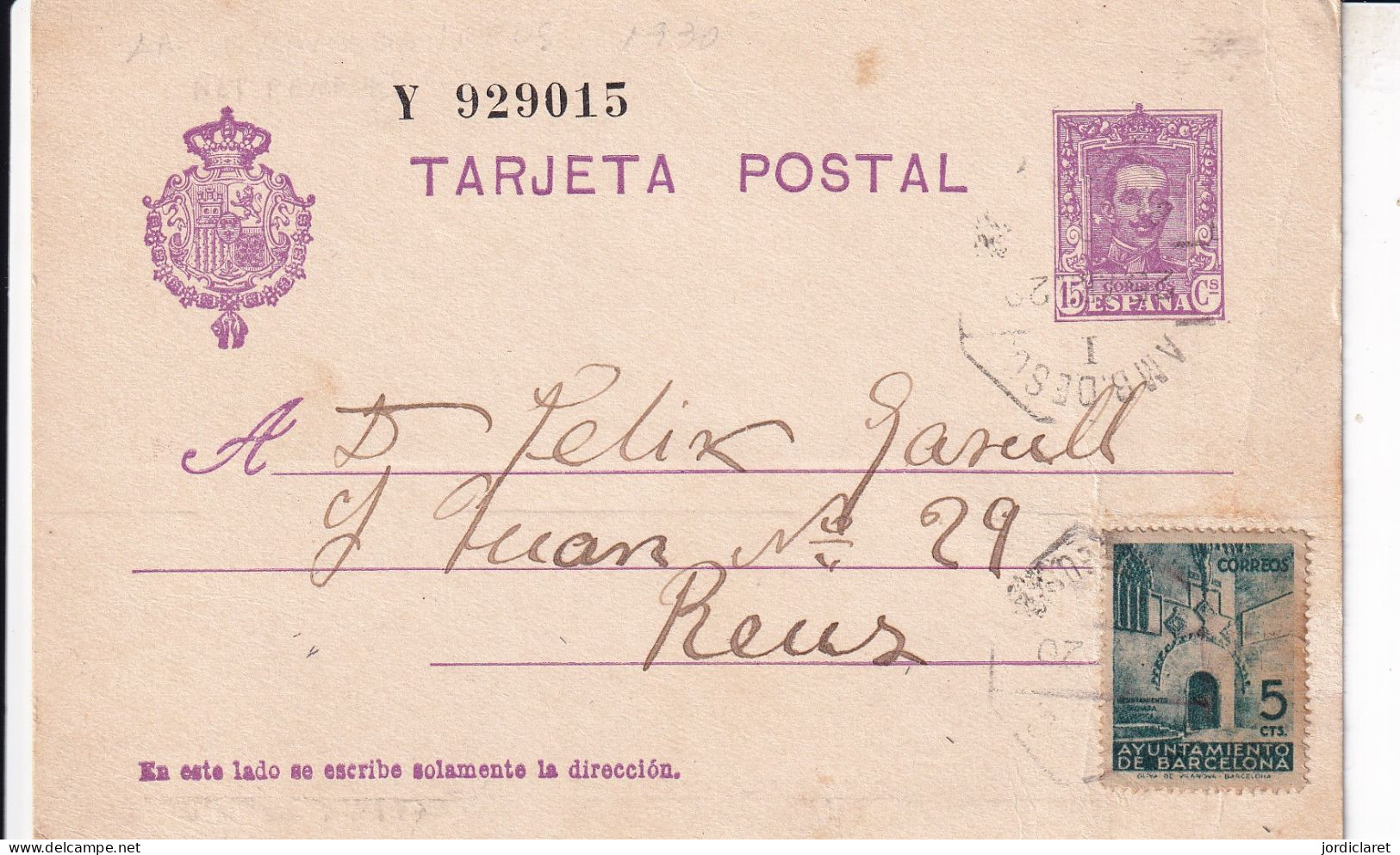 E.P    LA GRANADA  A REUS  MATASELLOS AMBULANTE  DESCENDENTE - 1850-1931