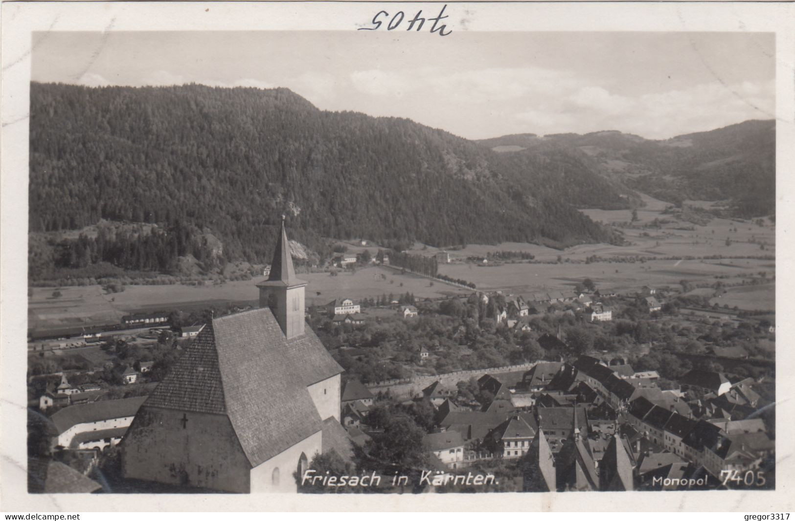 E1079) FRIESACH In Kärnten - Überblick Mit Kirche Im Vordergrund ALT ! - Friesach