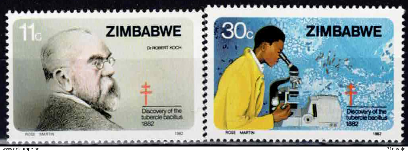 ZIMBABWE - 100e Anniversaire De La Découverte Du Bacille De La Tuberculose - Zimbabwe (1980-...)