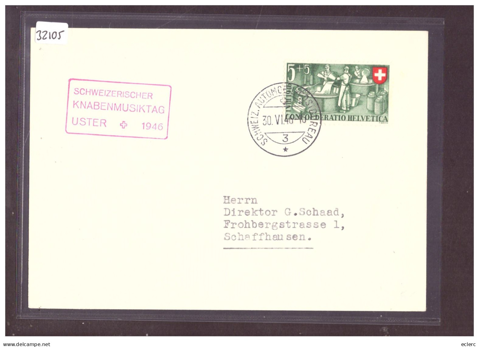 GRÖSSE 10x15cm - USTER - KNABENMUSIKTAG 1946 - BUREAU DE POSTE AUTOMOBILE - AUTOMOBIL POSTBUREAU - TB - Uster