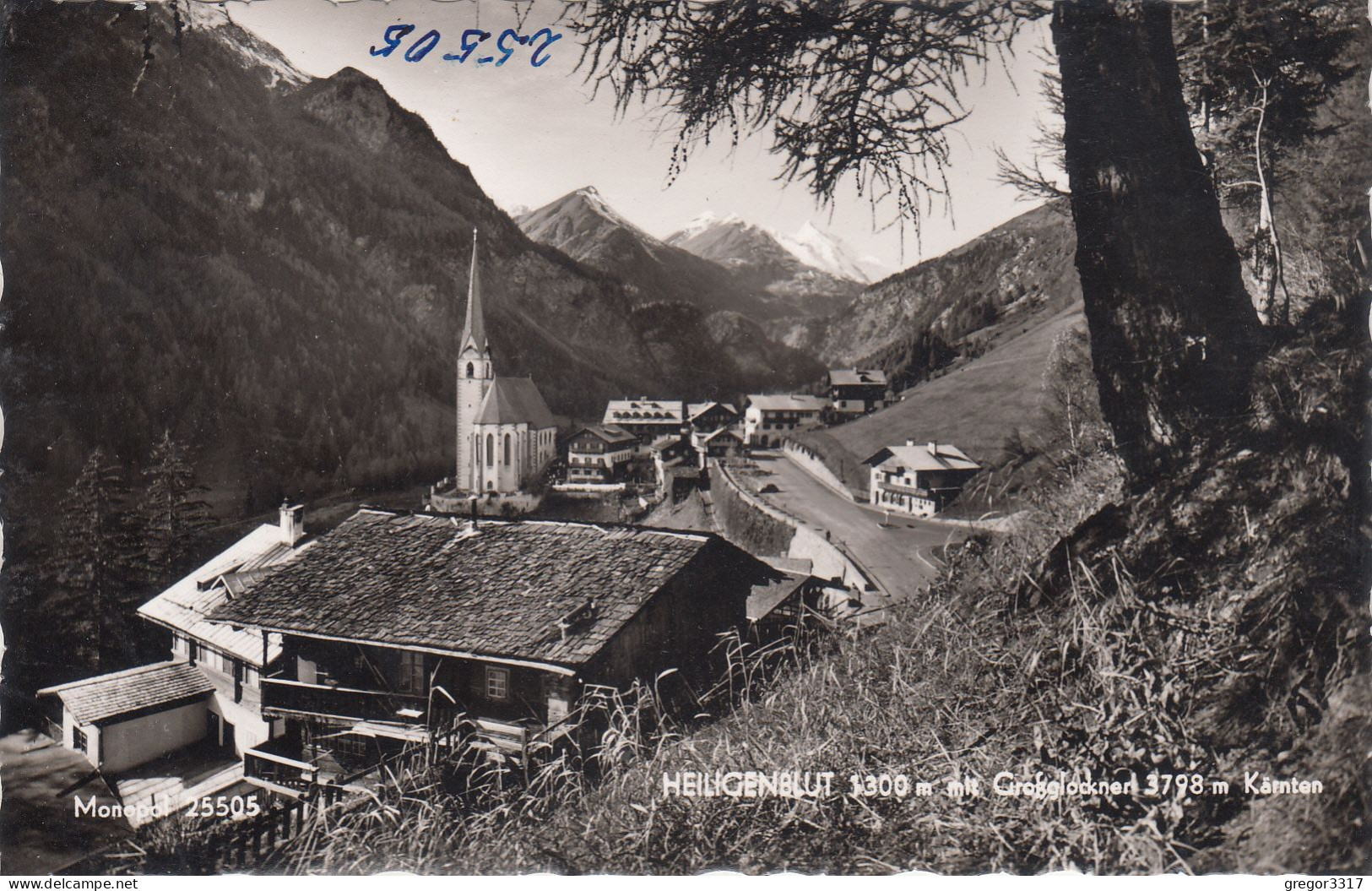 E1095) HEILIGENBLUT Mit Großglockner - Haus Detail Im Vordergrund Richtung Ort - ALT ! - Heiligenblut