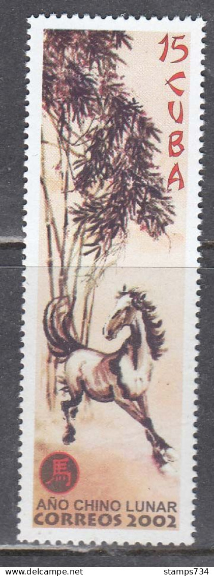 Cuba 2002 - Chinese New Year: Year Of The Horse, Mi-nr. 4406, MNH** - Neufs