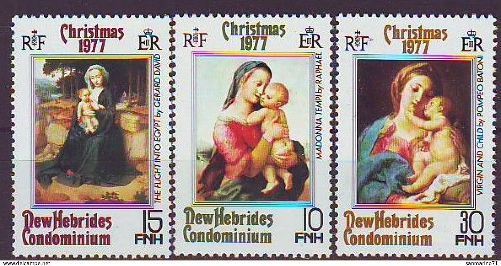 NEW HEBRIDES 499-501,unused (**) Christmas 1977 - Neufs