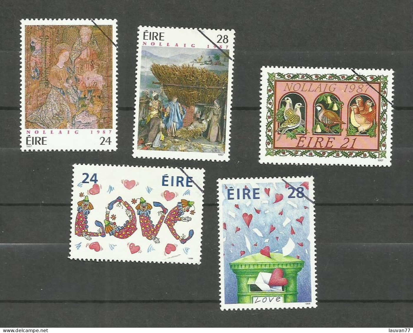 Irlande N°640 à 644 Cote 4.75€ - Oblitérés