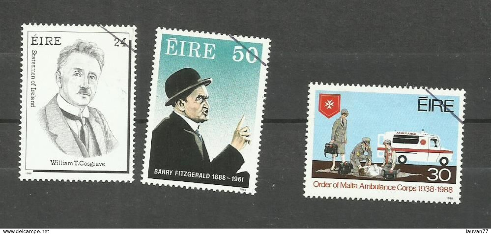 Irlande N°650 à 652 Cote 4€ - Usados