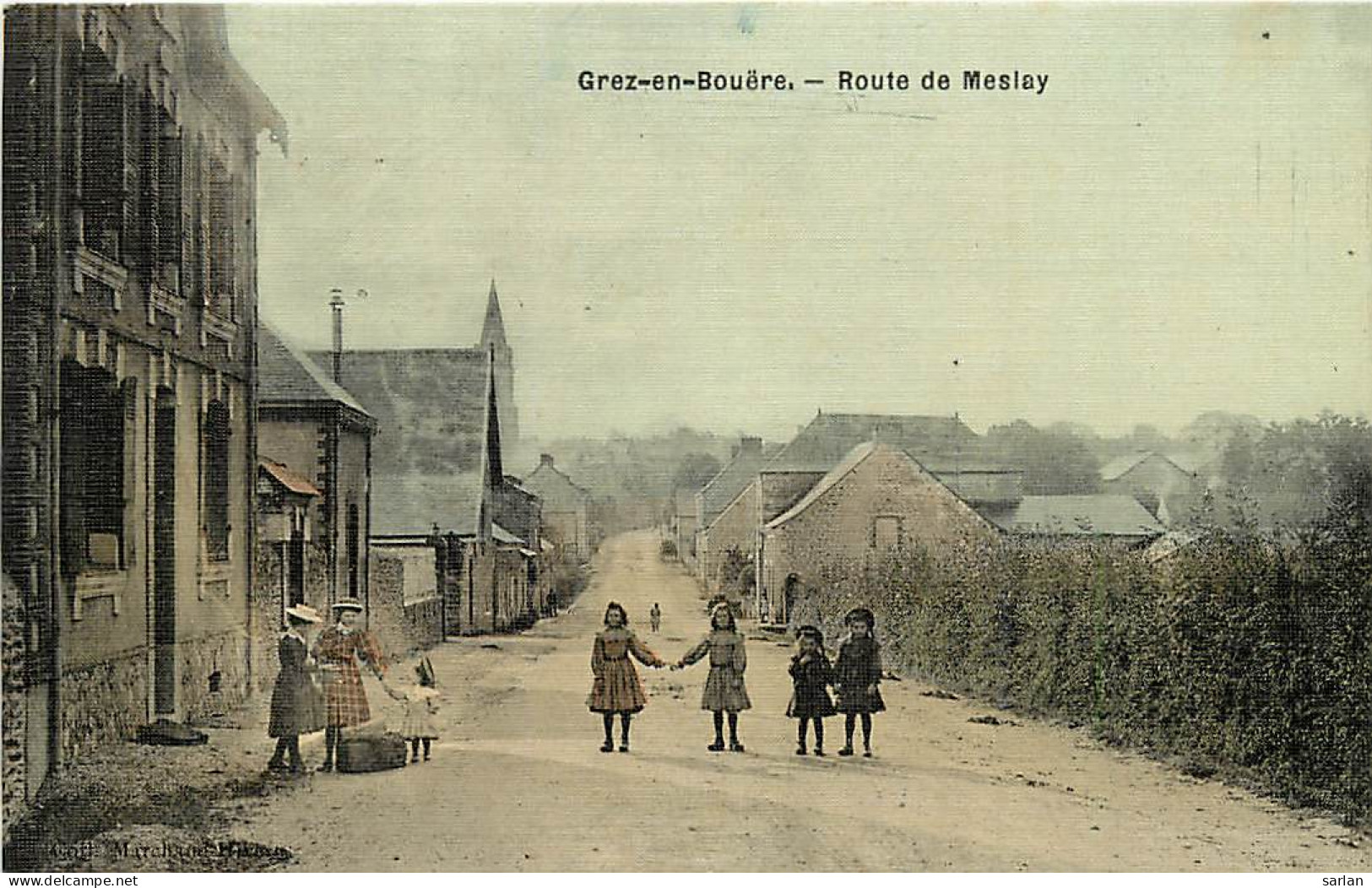 53 , GREZ EN BOUERE , Carte Toilée , Route De MESLAY , * 269 80 - Crez En Bouere