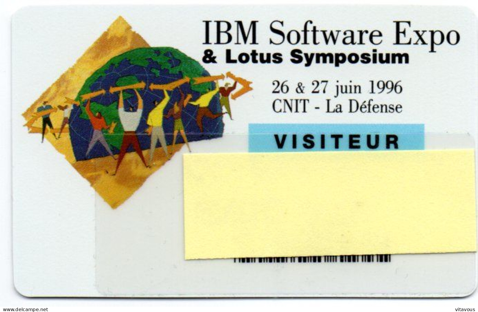 Carte Salon Badge IBM Software Expo Karte (F 565) - Cartes De Salon Et Démonstration