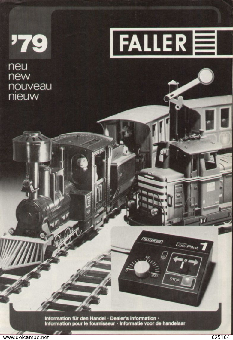 Catalogue FALLER 1979 Neu Playtrain Information AMS Racing - HO N - En Allemand, Anglais, Français Et Néerlandais - German