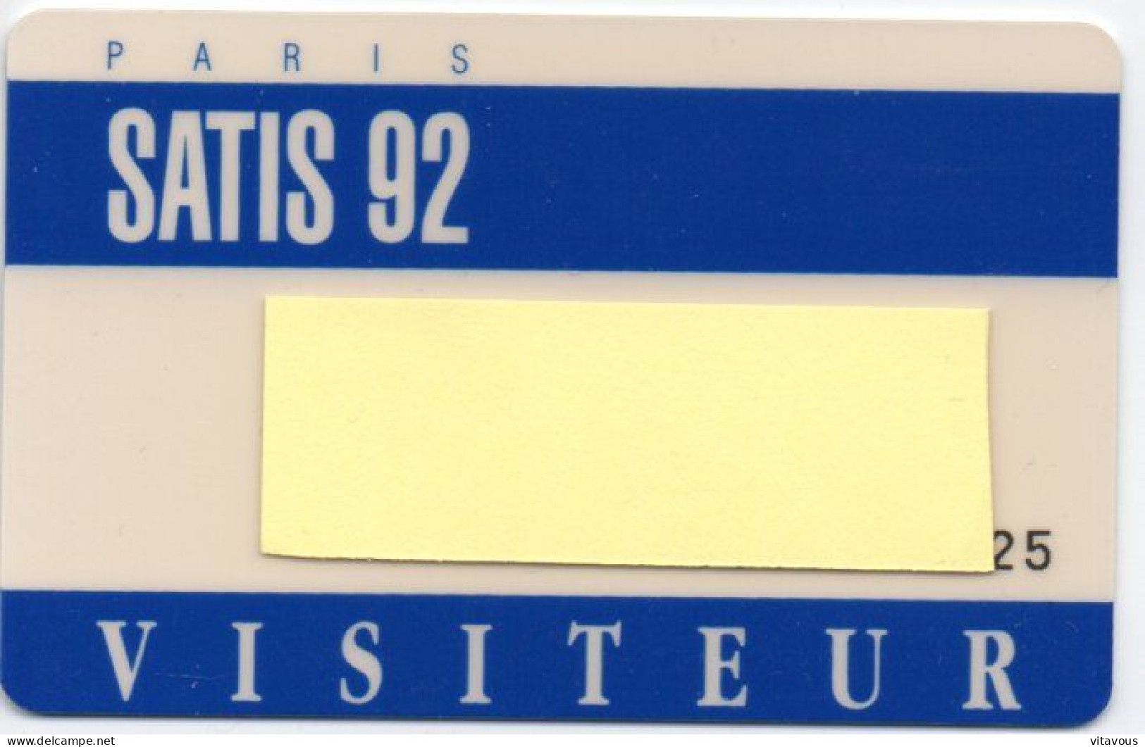 Carte Salon Badge SATIS  Karte (F 569) - Beurskaarten