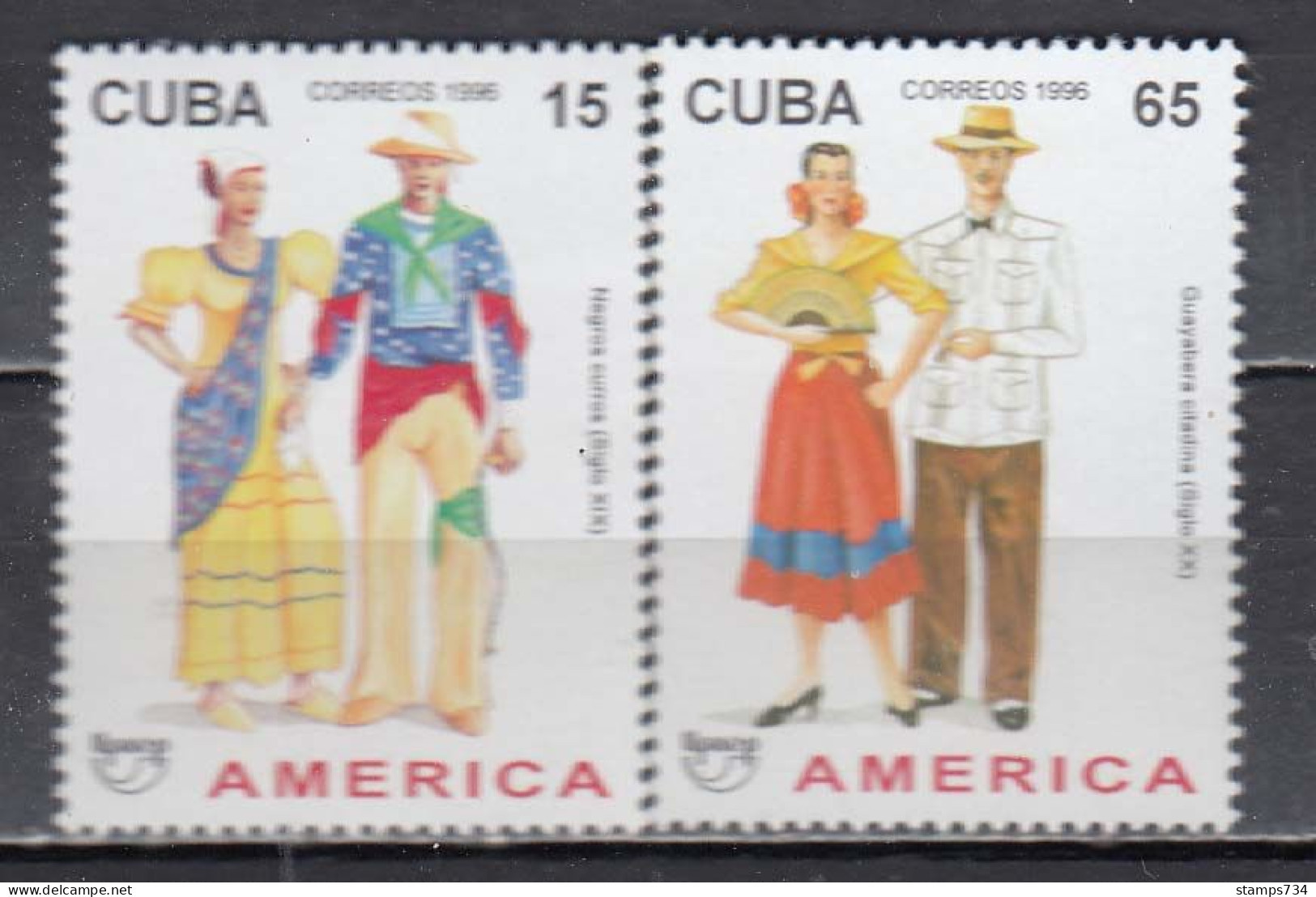 Cuba 1996 - America: Traditional Costumes, Mi-Nr. 3951/52, MNH** - Unused Stamps