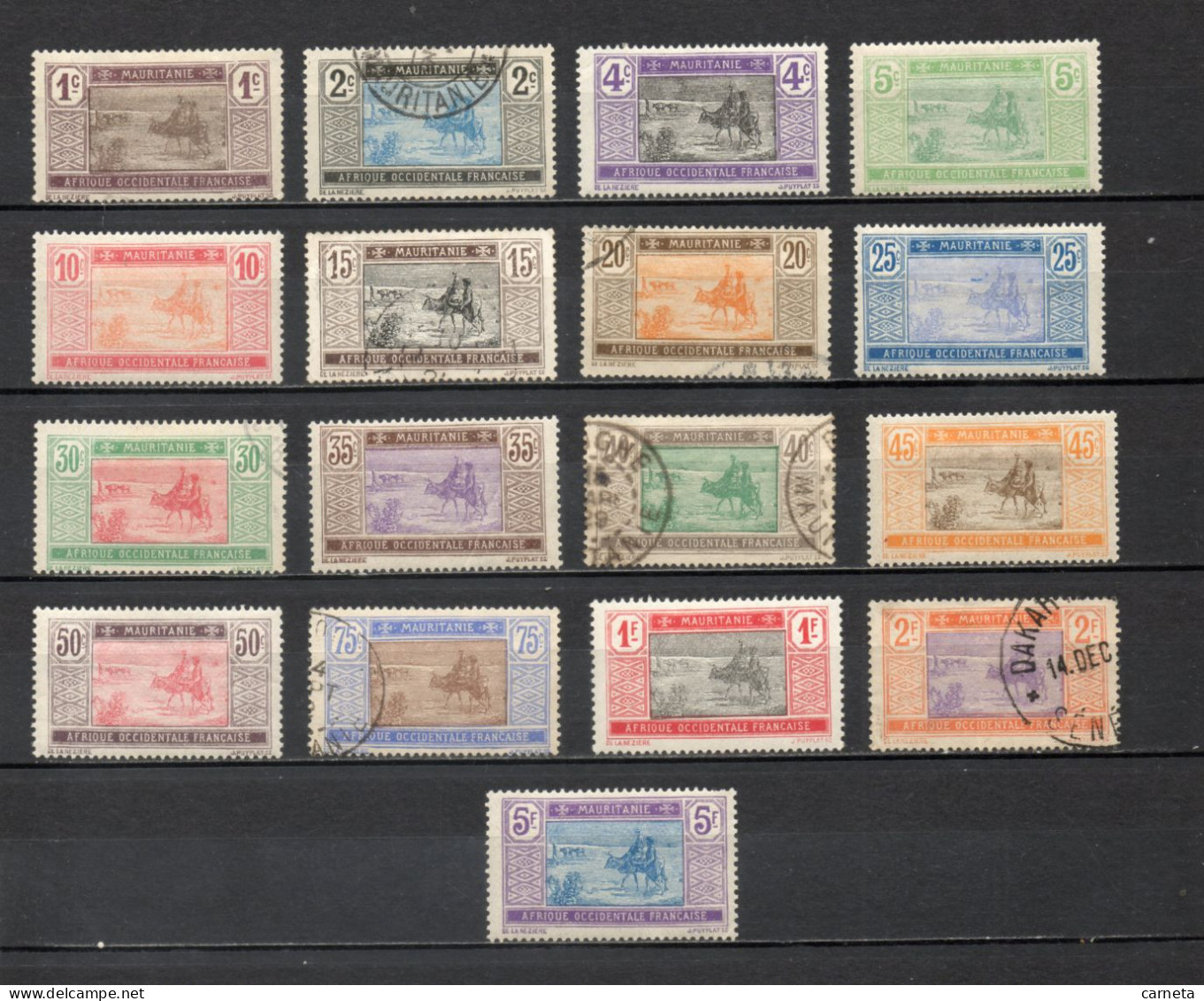 MAURITANIE  N° 17 à 33   OBLITERES + NEUFS AVEC CHARNIERES    COTE 26.05€   MARCHANDS  VOIR DESCRIPTION - Used Stamps