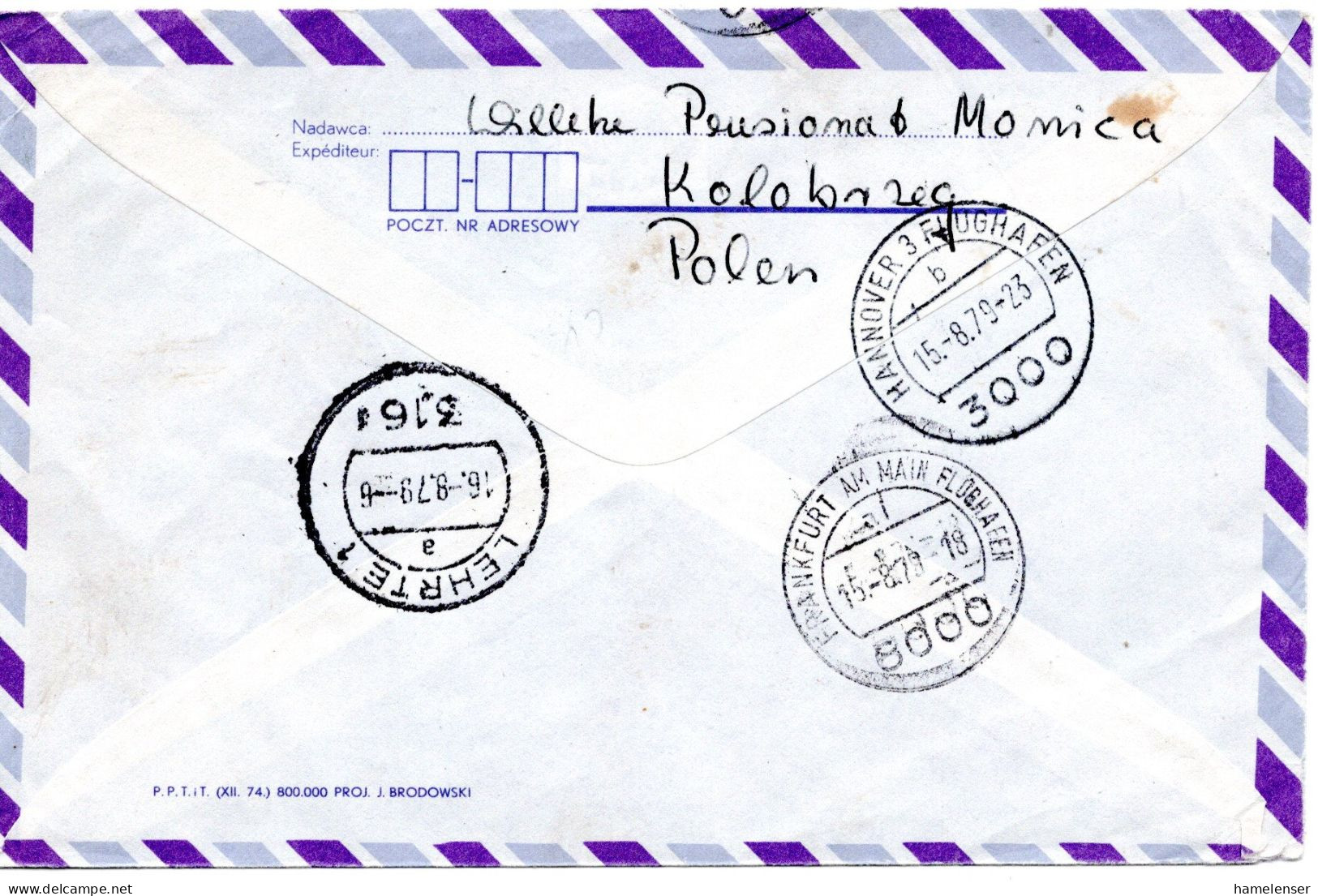 73456 - Polen - 1979 - 4,90Zl "POLSKA '73" GALpUmschl M ZusFrankatur Als EilBf KOLOBRZEG -> ... -> LEHRTE (BRD) - Storia Postale