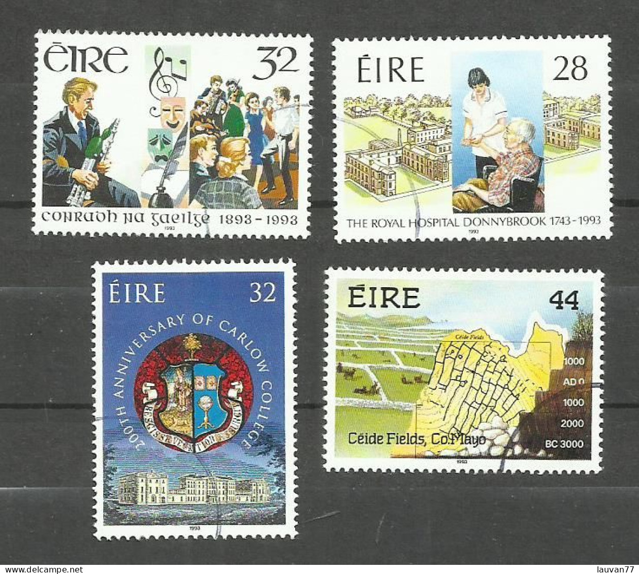 Irlande N°832, 834 à 836 Cote 4.75€ - Usados