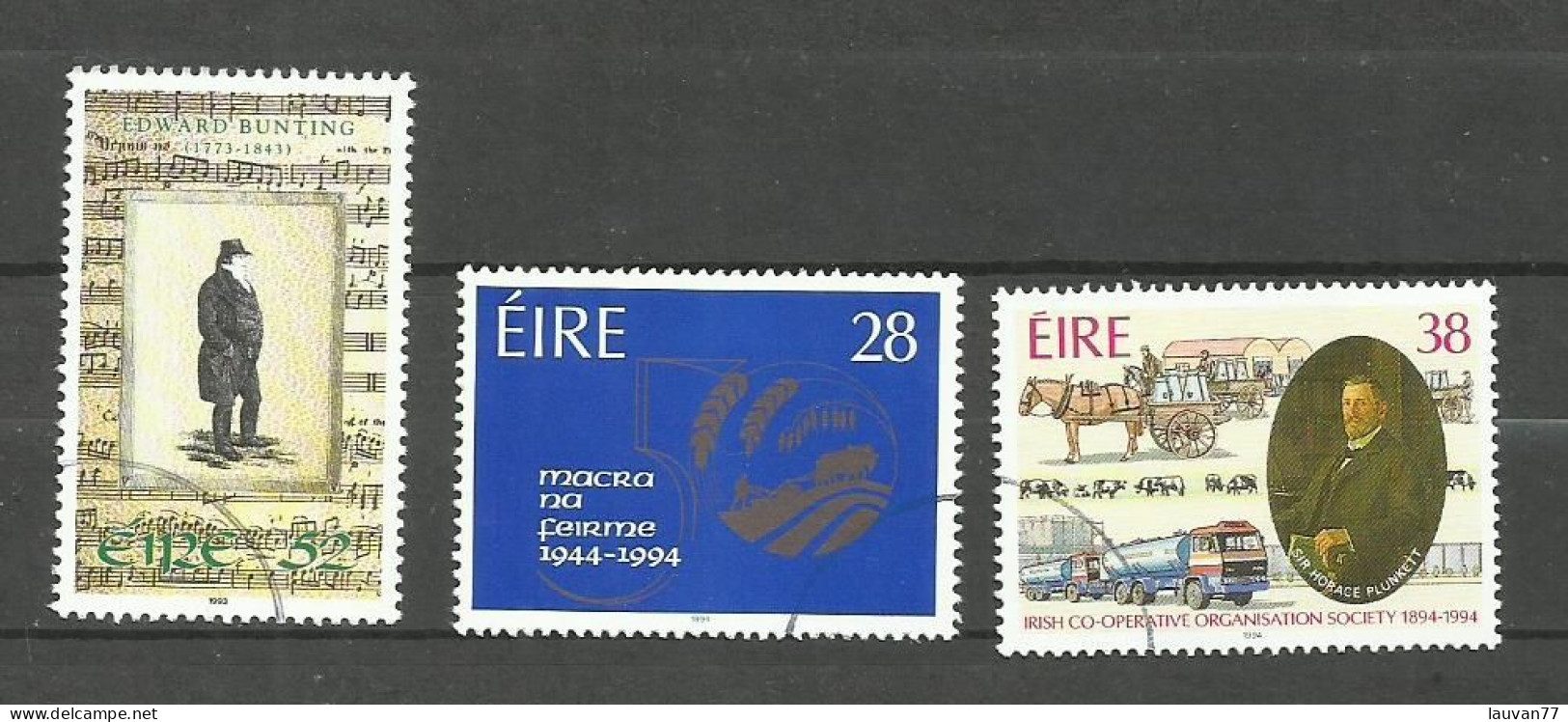 Irlande N°837, 852, 853  Cote 4€ - Usati