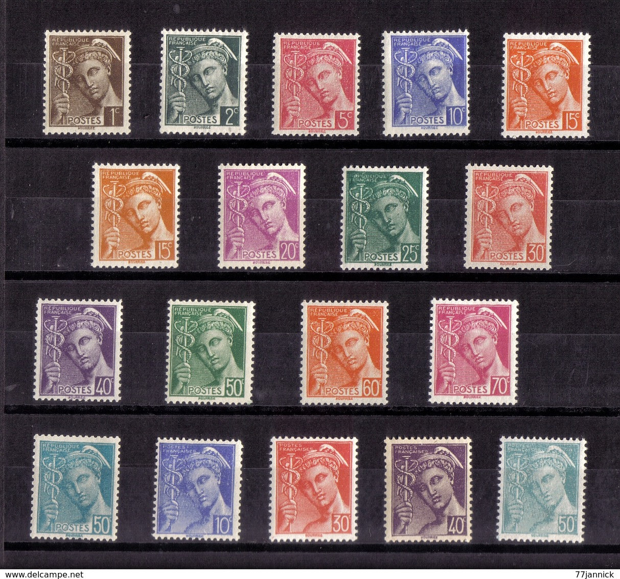 LOT DE TIMBRES MERCURE NEUF** - 1938-42 Mercure