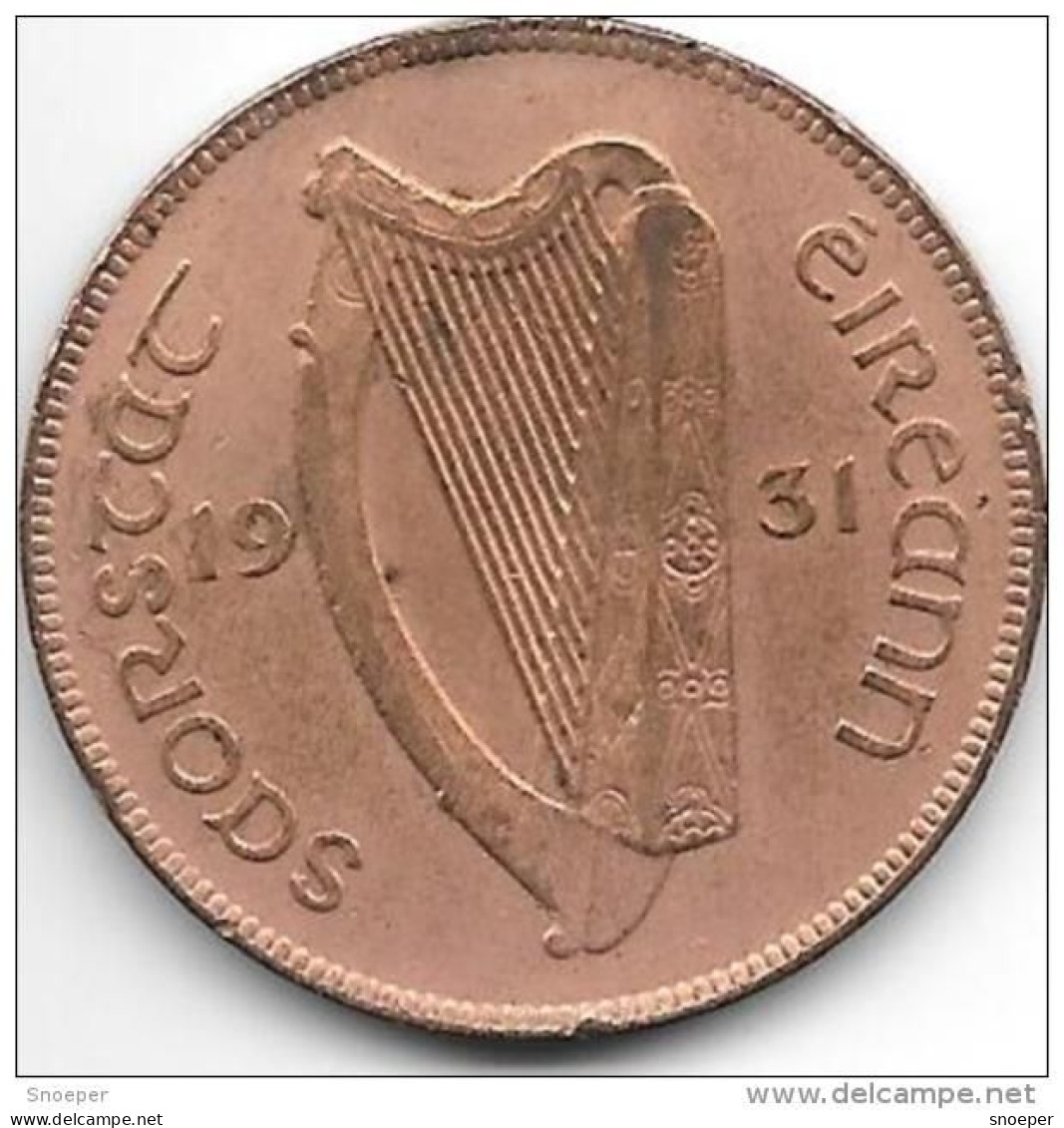 *ireland  1 Penny  1931  Km 3  Vf+ - Irlande