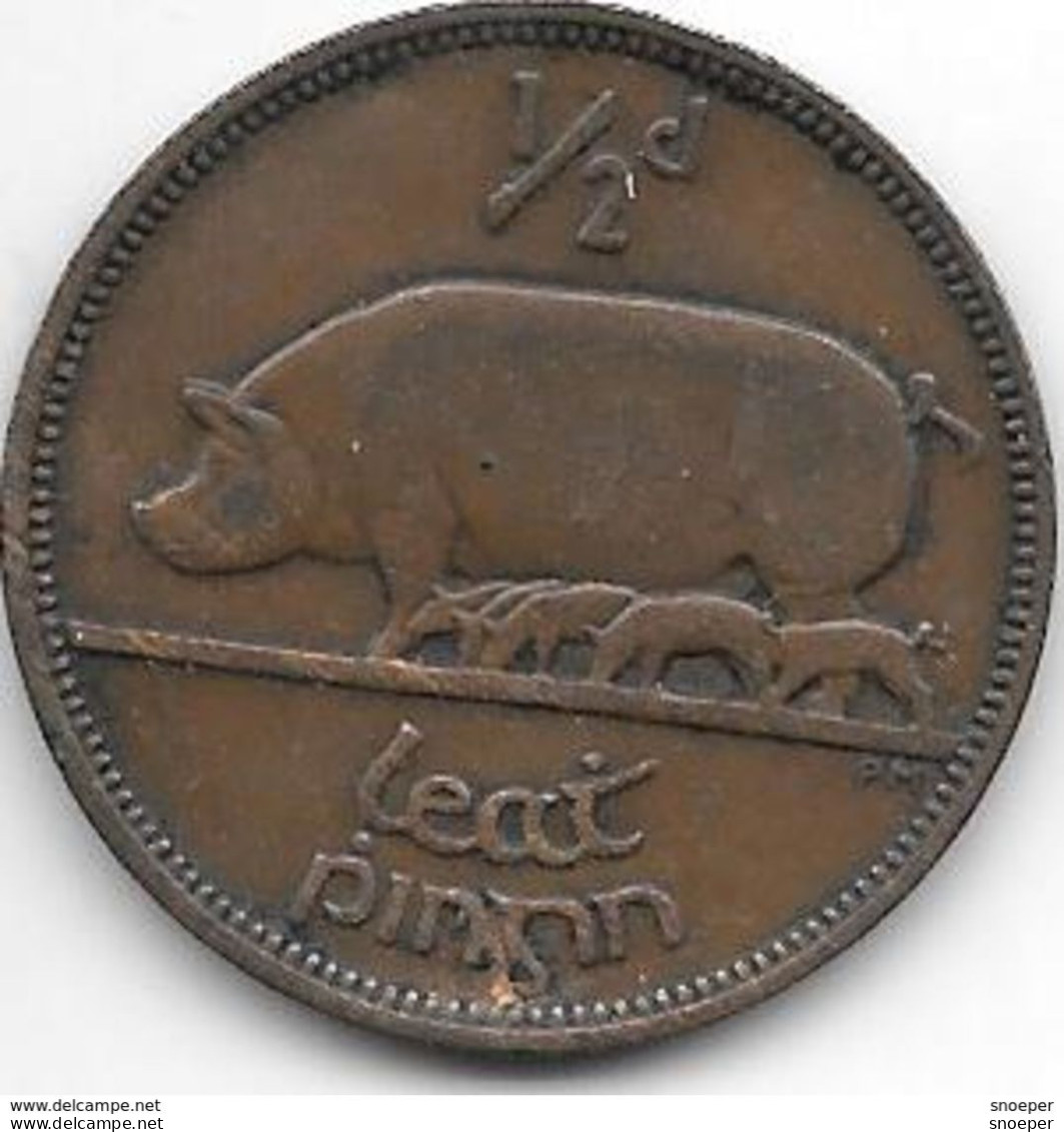 *ireland 1/2 Penny 1935  Km 2 Vf+ - Irlanda