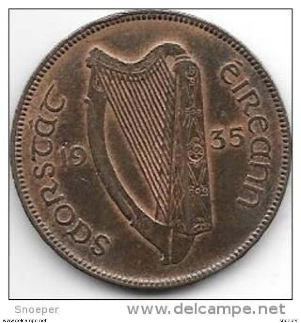 Ireland 1 Penny 1935  Km 3  Vf+ - Irlande