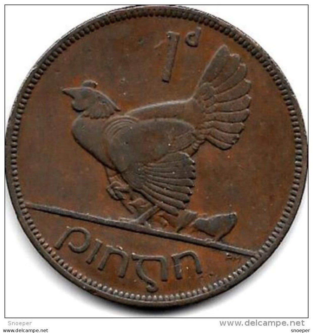 *ireland  1 Penny  1937  Km 3  Vf+ - Irlanda