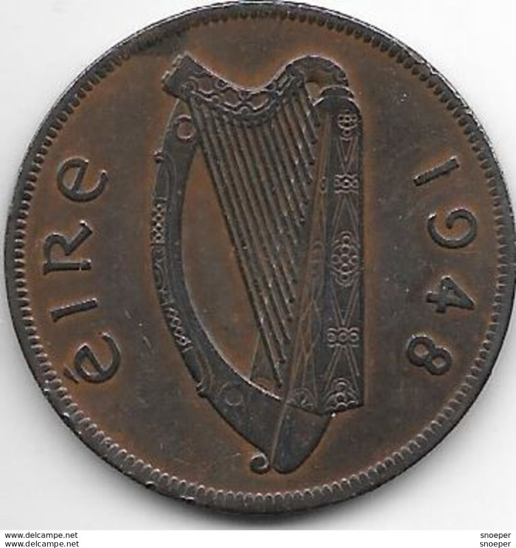 *ireland  1 Penny  1948  Km 11  Vf+ - Ireland