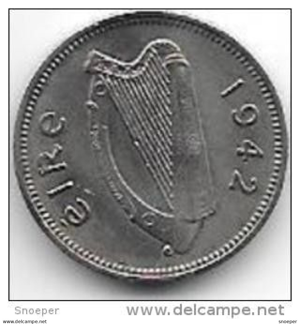 Ireland  3 Pence  1942  Km 12a  Xf+/ms60  Cat Val 30$ - Ireland