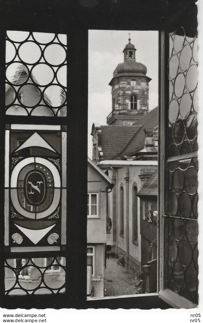 ALLEMAGNE  - AALEN - WURTT - Napoleonfenster, Im Neuen Rathaus Mit Blick Zur Ev. Kirche  - Germany - Aalen