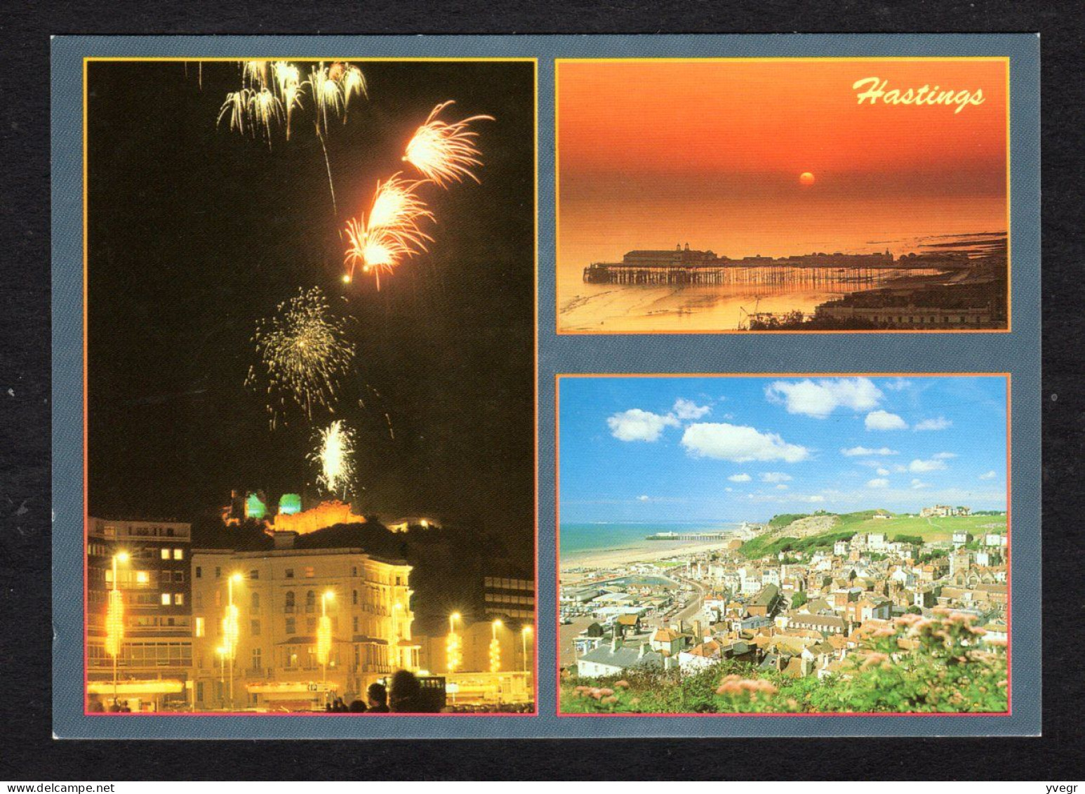 Angleterre - HASTINGS Tourism And Leisure Department - Vues Diverses : Vue Aérienne, Feu D'artifice, Coucher De Soleil - Hastings