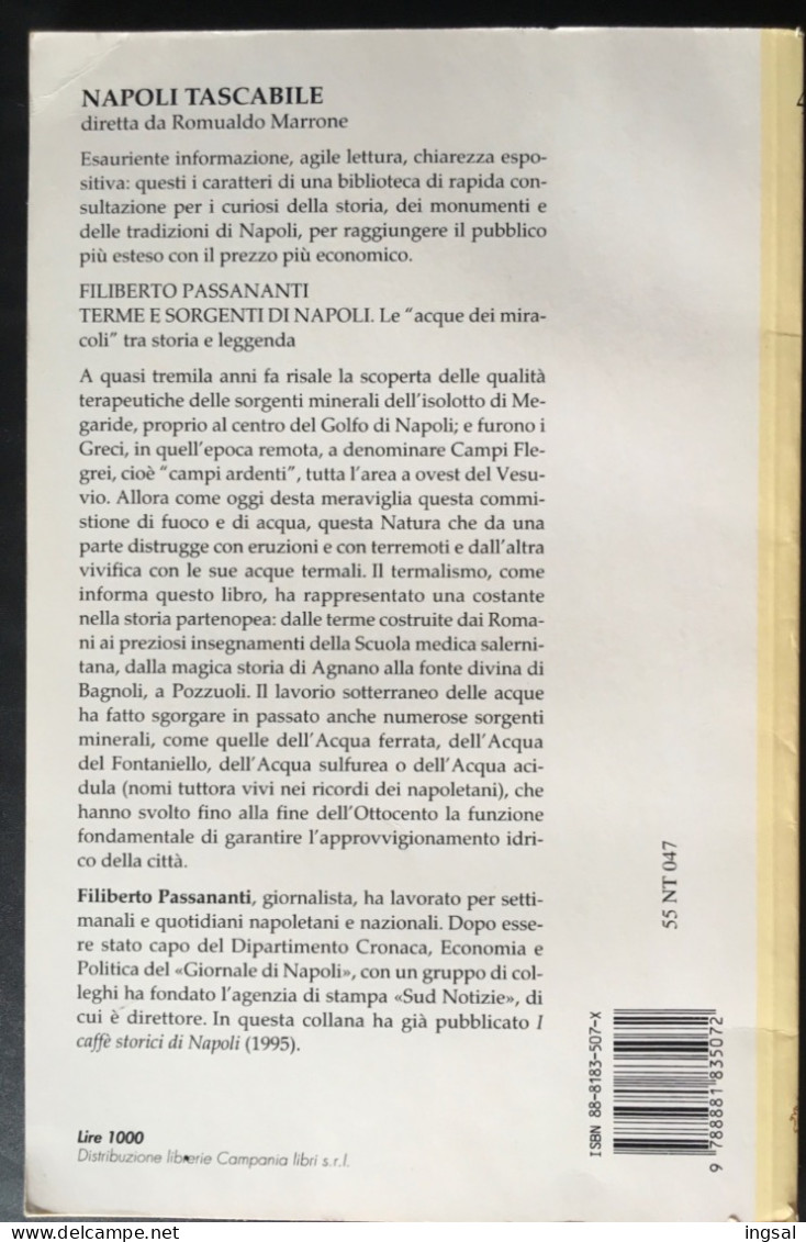 NAPOLI Tascabile….” Terme E Sorgenti Di Napoli ”  Nr. 47…Editore….NEWTON.....Edizione 1996 - Bibliografía
