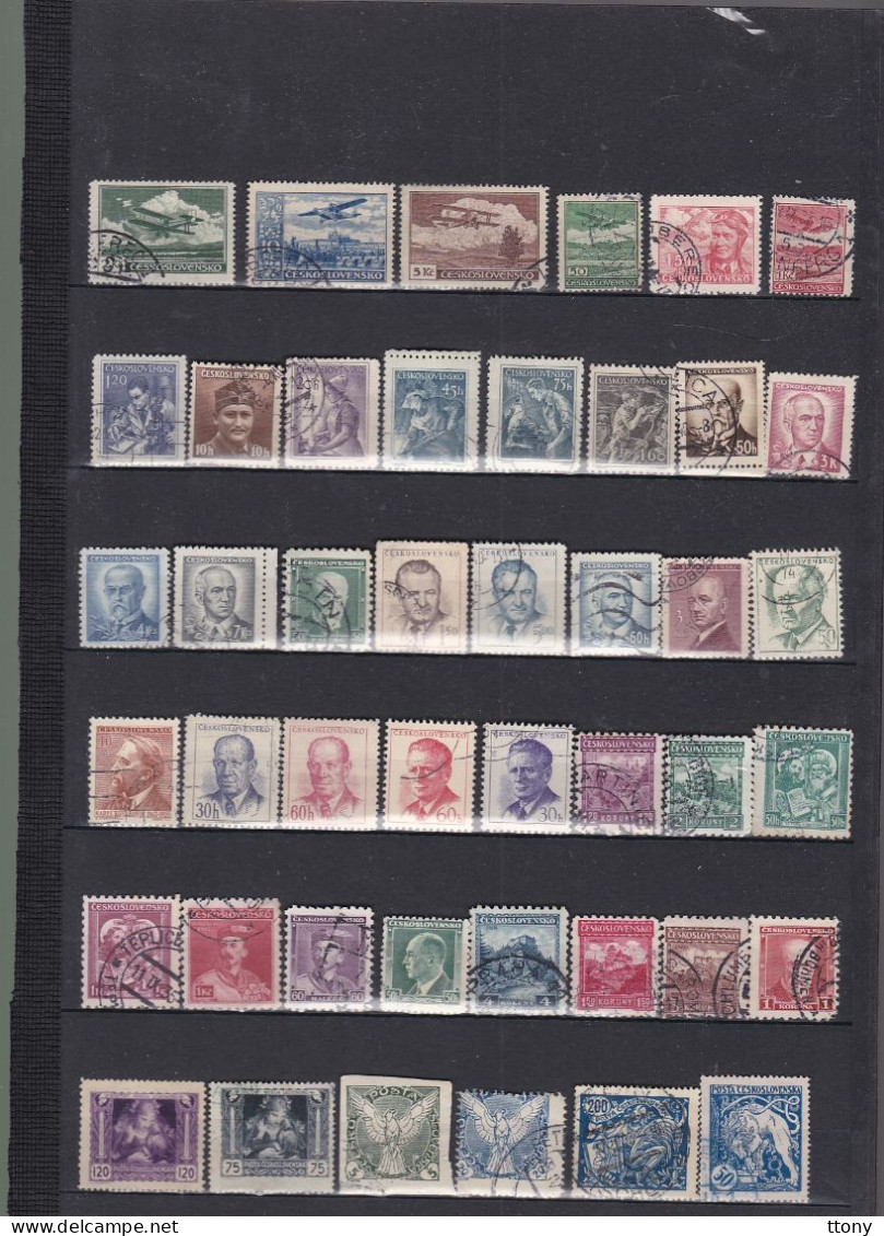 lot  timbres Tchécoslovaquie  Ceskoslovensko 900 timbres environs ! dont 700  oblitérés :en neufs ** paires  blocs  ect