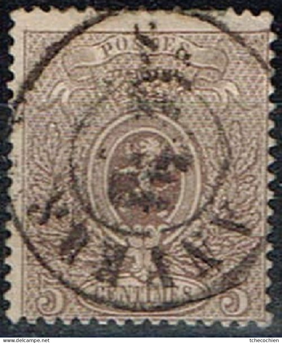 Belgique - 1865 - Y&T N° 25 Dentelé 15, Oblitéré Anvers - 1866-1867 Petit Lion