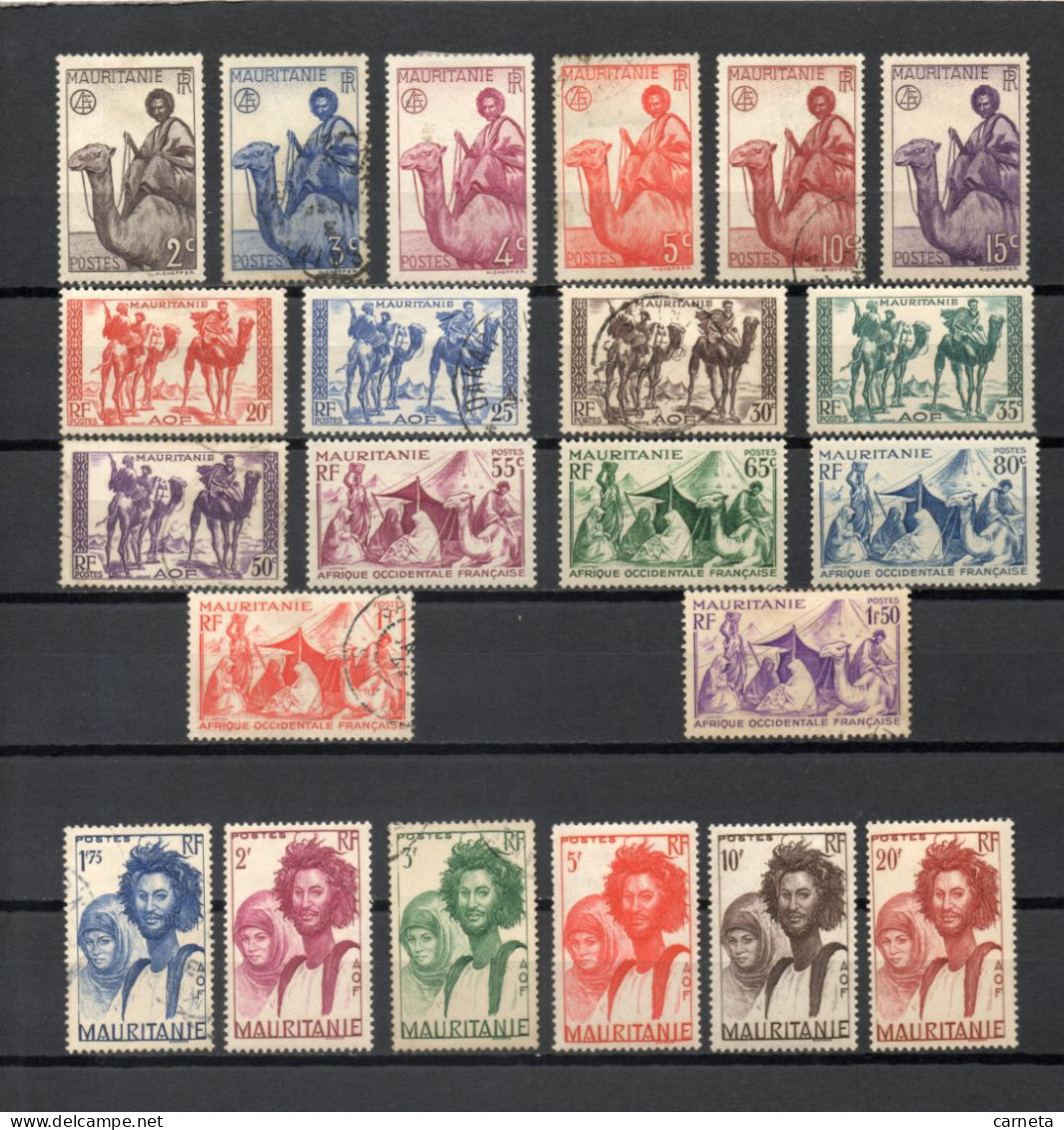 MAURITANIE  N° 73 à 94   OBLITERES + NEUFS AVEC CHARNIERES    COTE 22.00€   NOMADES BEDOUINS   VOIR DESCRIPTION - Used Stamps