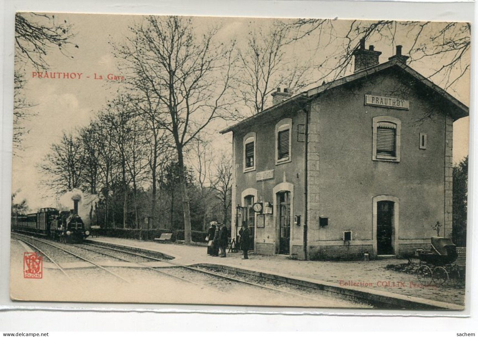 52 PRAUTHOY Le Train Entre En Gare Voyageurs à Quai Voies Chemin De FEr Collection Collin  D12 2022 - Prauthoy