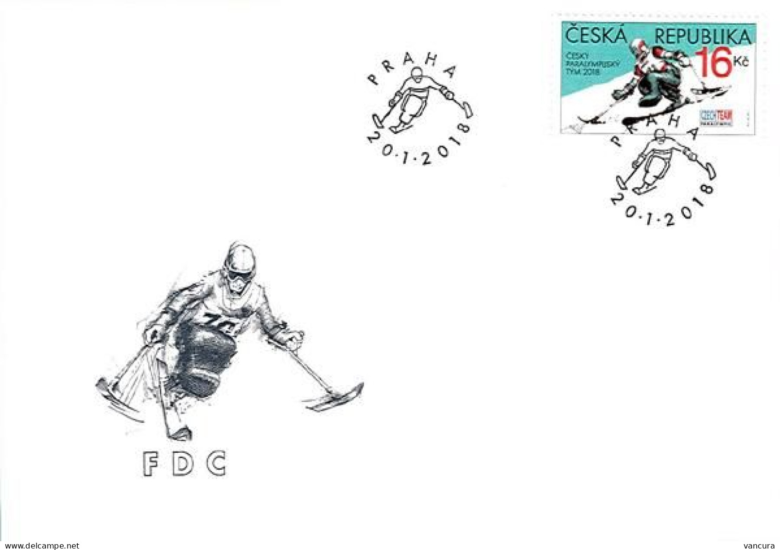 FDC 959 - 960 Czech Rep. Winter Olympic Games Pyeongchang And Paralympic Games 2018 - Hiver 2018 : Pyeongchang