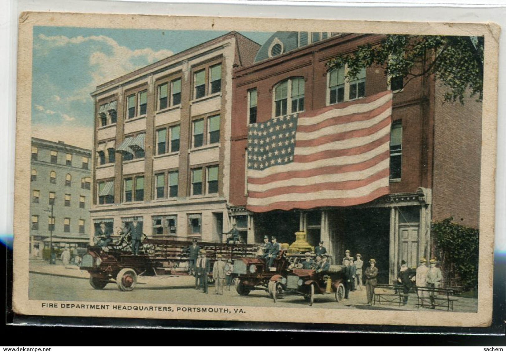 ETATS UNIS PORTMOUTH Fire Department Headquarters Pompiers Et Leurs Materiels Automobile Grande Echelle   D12 2022 - Portsmouth